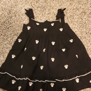 Disney x Janie And Jack Black Minnie Mouse Dress, Size 2T, VGUC